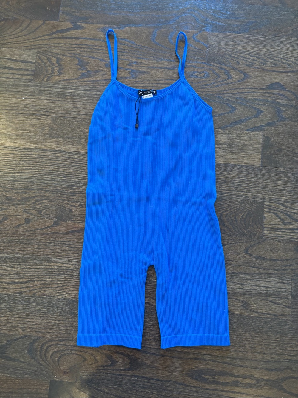Zara Royal Blue Ribbed Tank Romper
